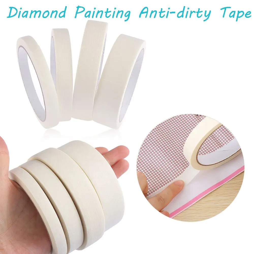 

20m White Stickers craft DIY Diamond Painting Tools Masking tape Adhesive Anti-dirty Tape