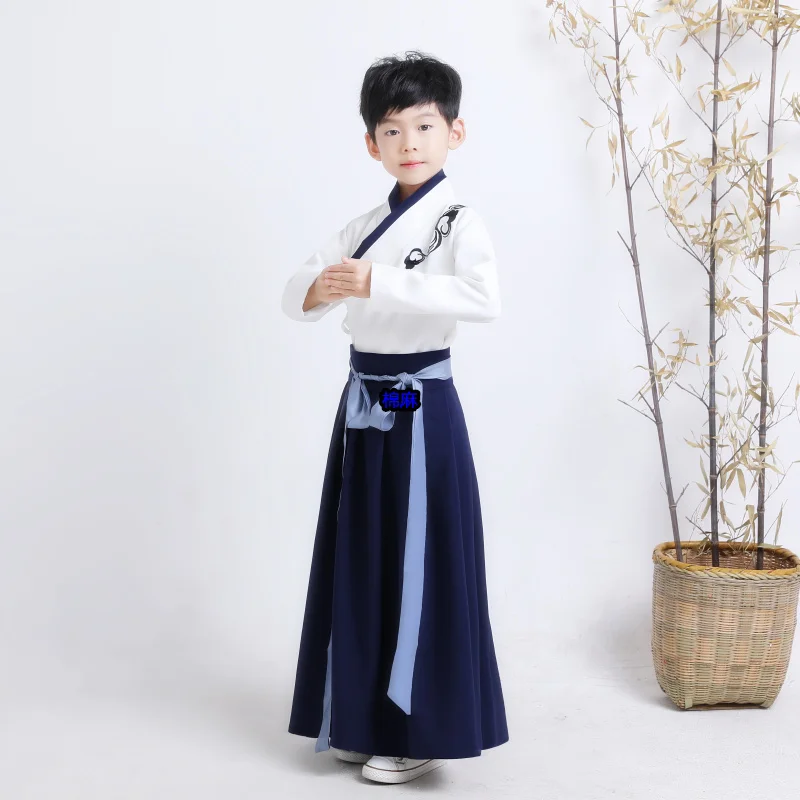 Детские костюмы Hanfu для мальчиков в китайском стиле Национальный Ветер hanfu мужчин