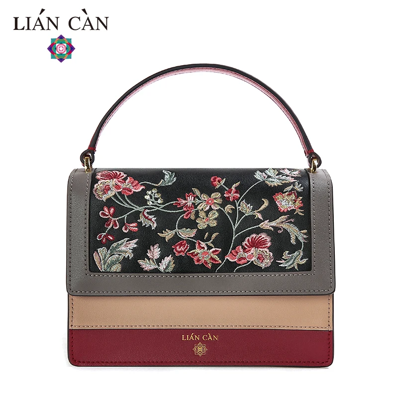 LIAN CAN сумка с вышивкой в национальном стиле сумки через плечо для женщин