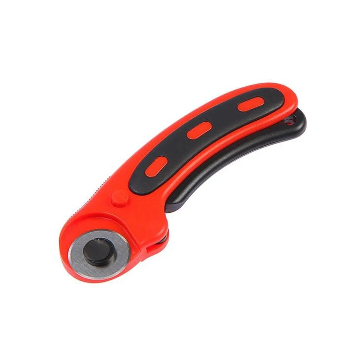 Лезвие круглое LOM с пластиковым корпусом роликового ножа 28 мм + подарочные лезвия - 3 шт. 5429427 Ножи Складные Инструменты Рука.