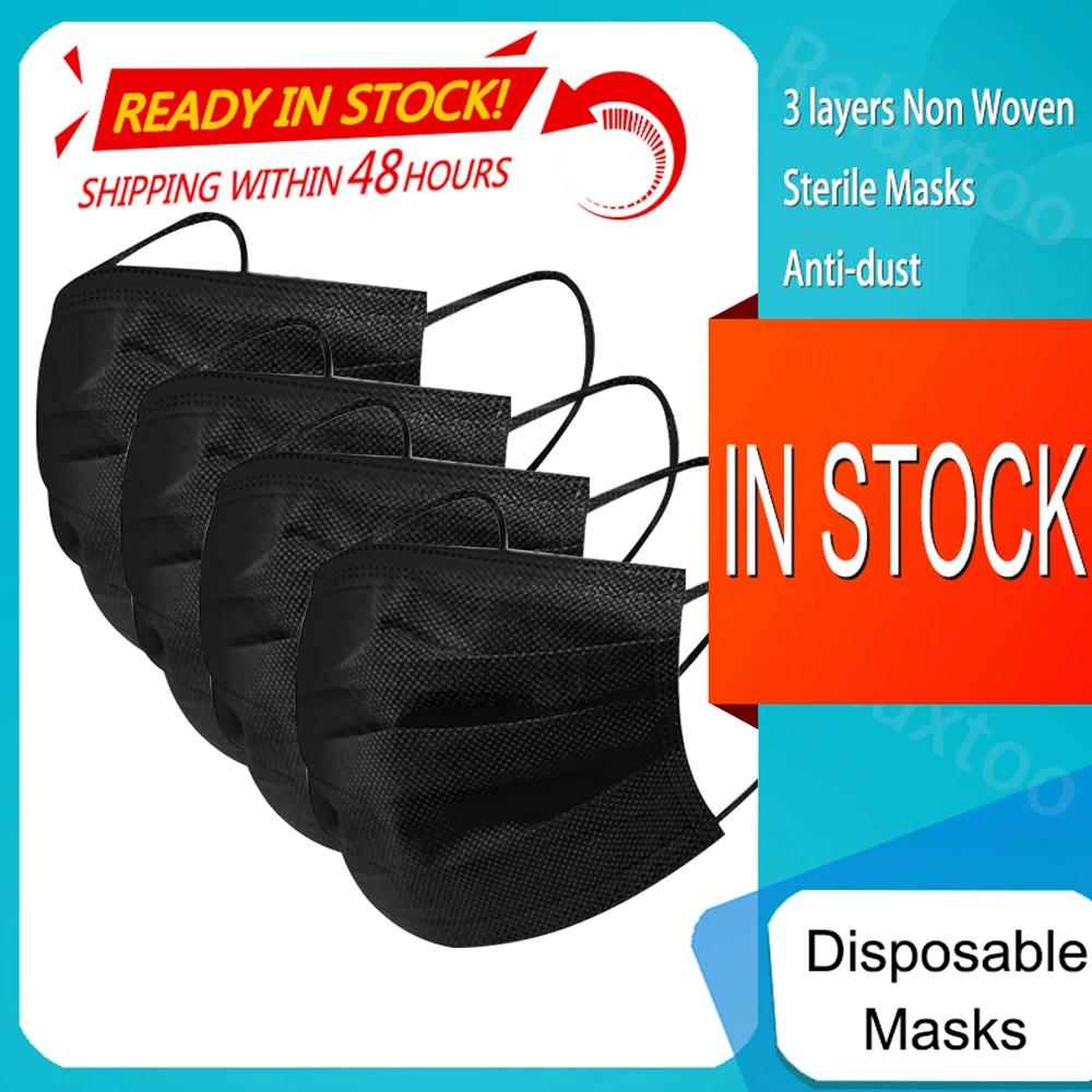 

1-200PCS Anti Gas Dust Mouth Face Masks Mask Mascherine Mascara Anti-droplet Mascarillas de Proteccion Disposable Mouth Facemask