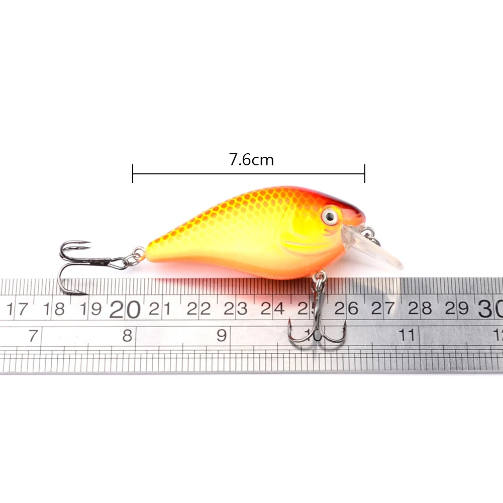 

1pcs High Quality Minnow Fishing Lures 7.6cm 12.7g Fishing Wobblers 3D Eyes Artificial Hard Bass tackle Fishing Accessories