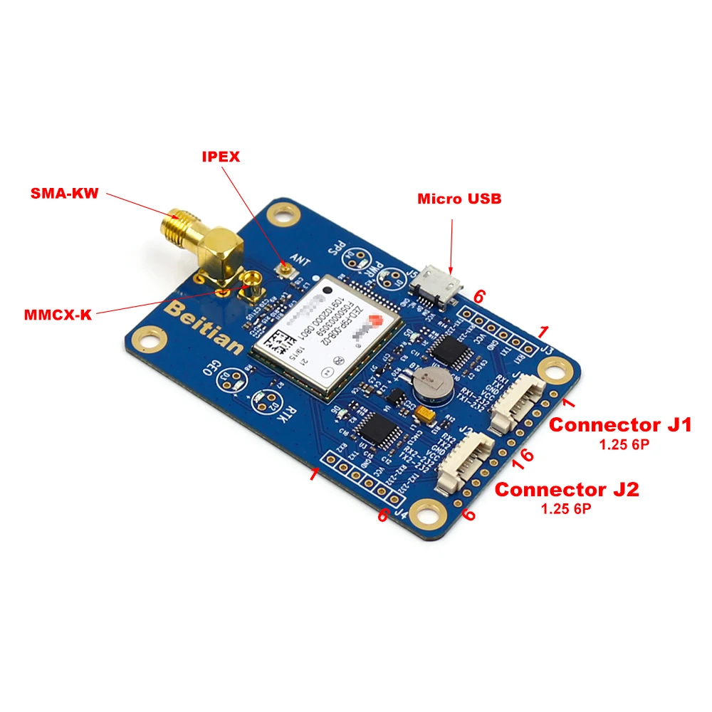 BEITIAN GNSS EVB ГЛОНАСС GALILEO Высокоточный сантиметр gps-модуль двухчастотный ZED-F9P модуль