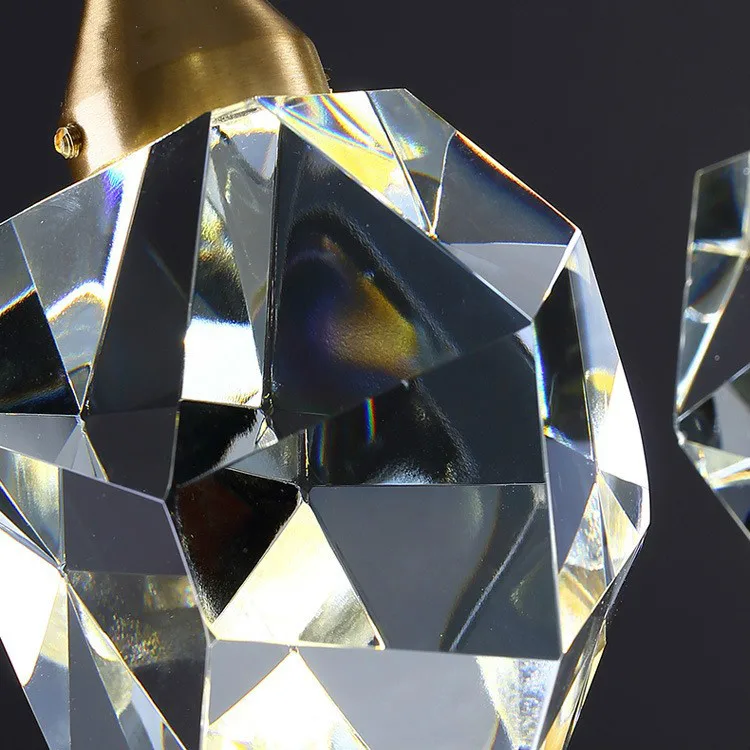 

Postmodern Crystal Living Room Hanging lighting Nordic Restaurant Bar Luxury Led Pendant Lights Fixtures Hallway Suspended Lamps