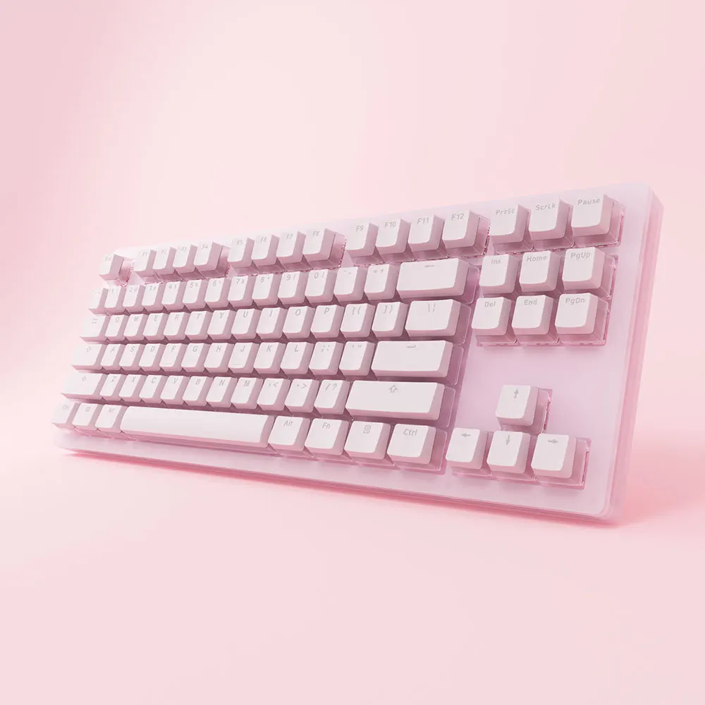 

AKKO 3087 Cherry Jelly 87 Keys USB Type-C Wired Gaming Keyboard 85% PBT Keycaps Cherry Red Switch For AKKO Mechanical Keyboard