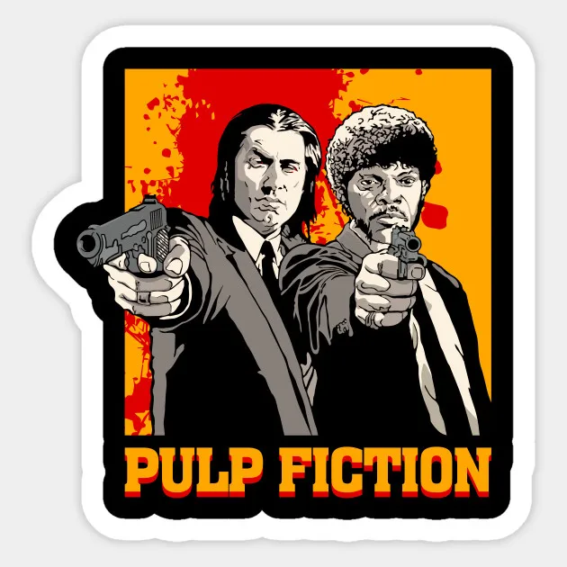 Джон Траволта Самуэль Л. Водостойкие наклейки Jackson pulp для скейтборда ноутбука