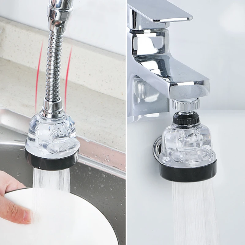 

1pc 360 Degree Rotatable Faucet Sprayer Pressurized Water Saving Kitchen Dining