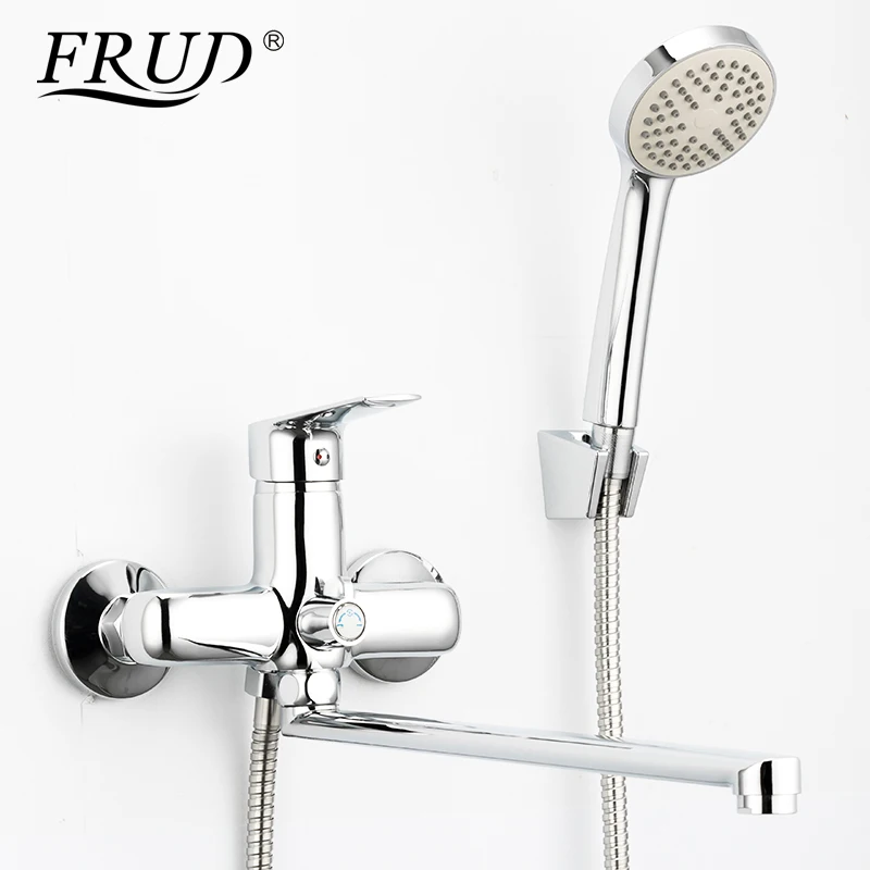 

Смесители для душа FRUD, настенный кран «Водопад» для ванны, с ручной лейкой, аксессуары для ванной комнаты, R22105