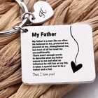 Персонализированный брелок Dogtag с календарем в виде сердца, с гравировкой даты моему отцу, папе, маме, подарки