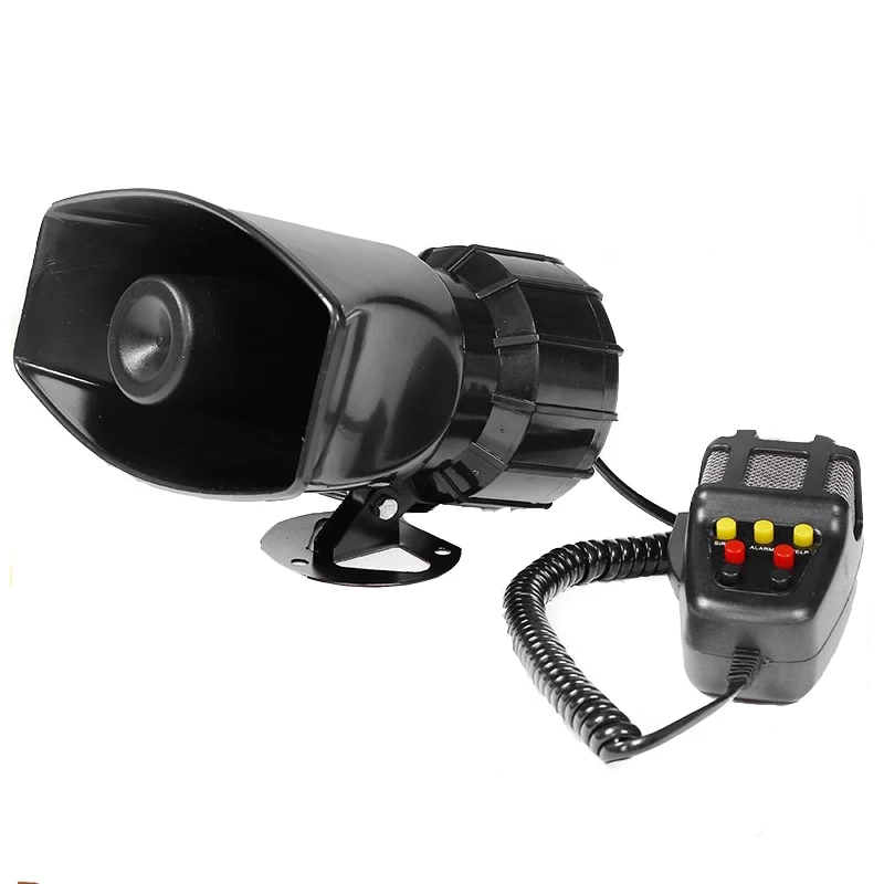 

DC 12V Wire 100 Watt Alarm Siren 7 Tone Outdoor 120Db Sounder Super Car Alarm Horn Security Alarm Siren For Whistle Fire Securit