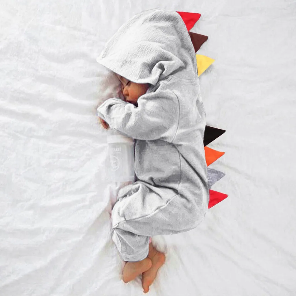 Новый детский комбинезон в стиле Харадзюку с длинными рукавами и капюшоном форме