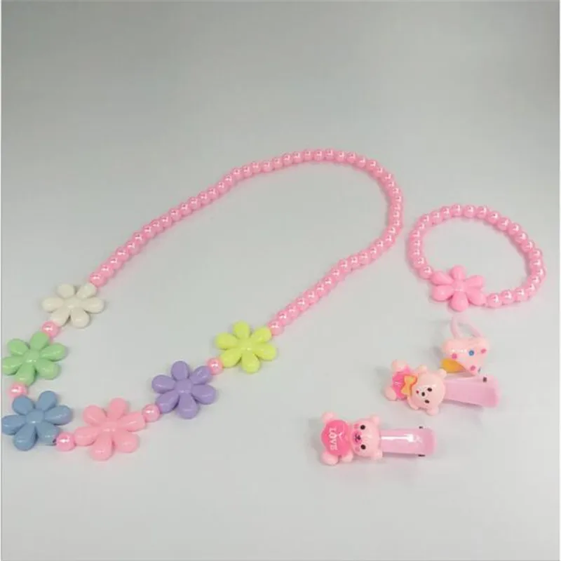 Модный детский комплект украшений с жемчугом Вечерние украшения для девочек