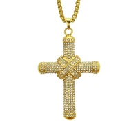 2021 new cool rap trendsetter hip hop accessories diamond jewelry fashion cross necklace cuba chain pendant