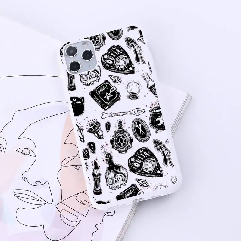 

Mysterious witch Pharmacy supplies Phone Case Candy Color for iPhone 6 7 8 11 12 s mini pro X XS XR MAX Plus