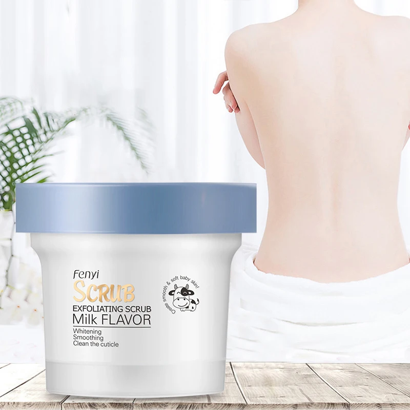 

Молочный Крем-скраб для тела, отбеливающий, отбеливающий, Go Cutin, лечение омертвевшей кожи, увлажнение и уход за телом, глубокое очищение кожи