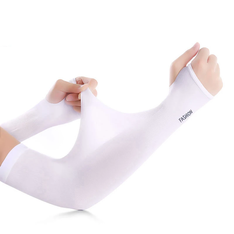 

Ice Fabric Arm Sleeves Warmers Sun UV Protection Running Cycling Sunscrees Bands for Women Cool Summer Outdoor Arm Cover Unisex