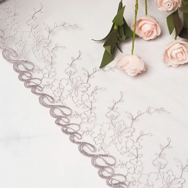 Кружевная занавеска из полиэстера с цветочной вышивкой мягкая кружевная для