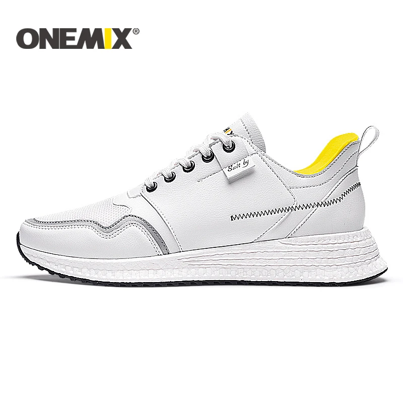 Новинка беговые кроссовки ONEMIX Мужская дышащая спортивная обувь мужские кожаные
