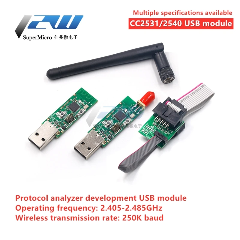 Печатная плата беспроводной анализатор Packet Protocol Zigbee CC2531 CC2540 USB модем для захвата