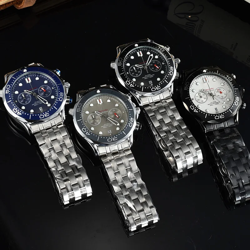 

Classic Watch Mens Three-Eye Casual Business Sports Stainless Steel Men Watches Male Wristwatch Top Brand Luxury Clock6969