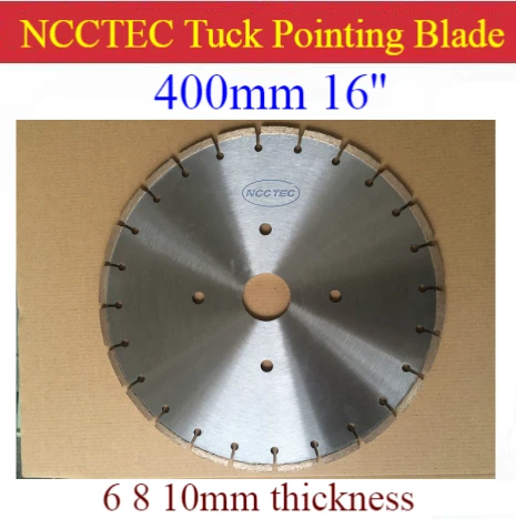 16'' NCCTEC Diamond Tuck point blade B16TP / 400mm concrete wall tuck pointing GROOVING tools /5 6 8 10 15 17 20mm thick segment