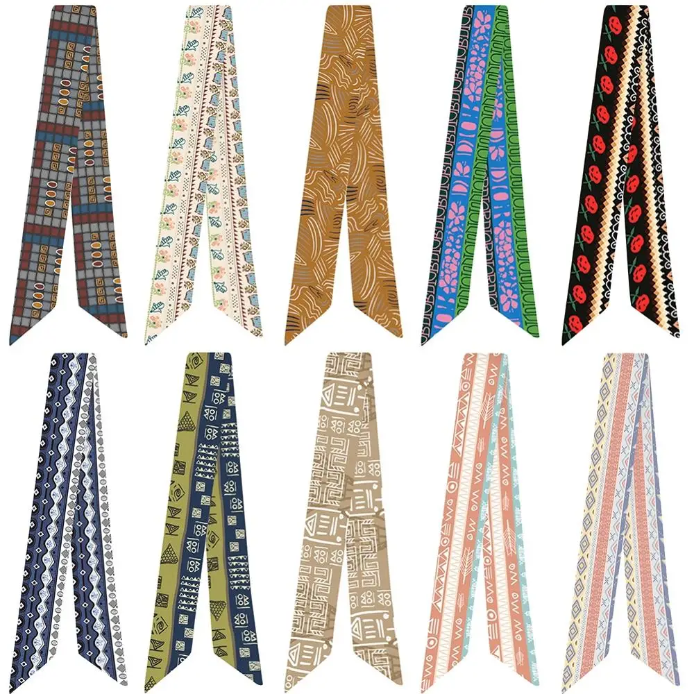 

Модный женский шелковый шарф с этническим принтом, неизменяющийся шарф с ручкой