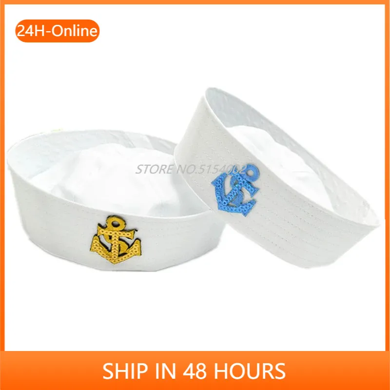 

Шапка в стиле милитари для сцены, шапка с двойными флагами и стрелами, белая шапка матросского флота, шапка для взрослых и детей, шапка для ма...