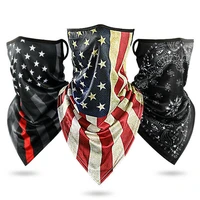 triangle bandana face scarves hanging ear tube scarf ice silk cycling neck gaiter cover smooth breathable headband men women