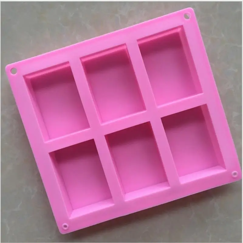 

New Silicone Pudding Candy Mold 6 Cavity Square Silicone Mold Supplies Craft Soap Mould Decorating Handmade Candle Mold