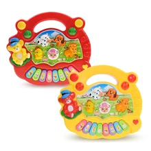 2 Types Farm Animal Sound Kids Piano Music Toy Musical Animals Sounding Keyboard Piano Baby Playing Type Musical Instruments