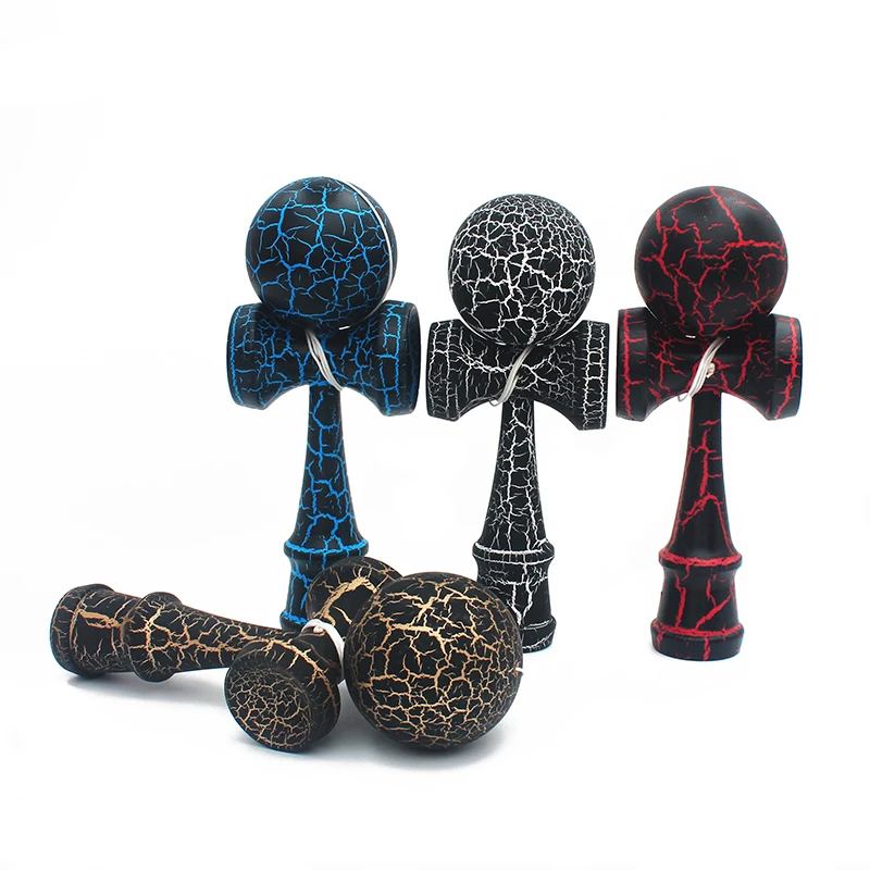Профессиональный 18 см шар Kendama трещина Крашеные деревянные игрушки Спорт на