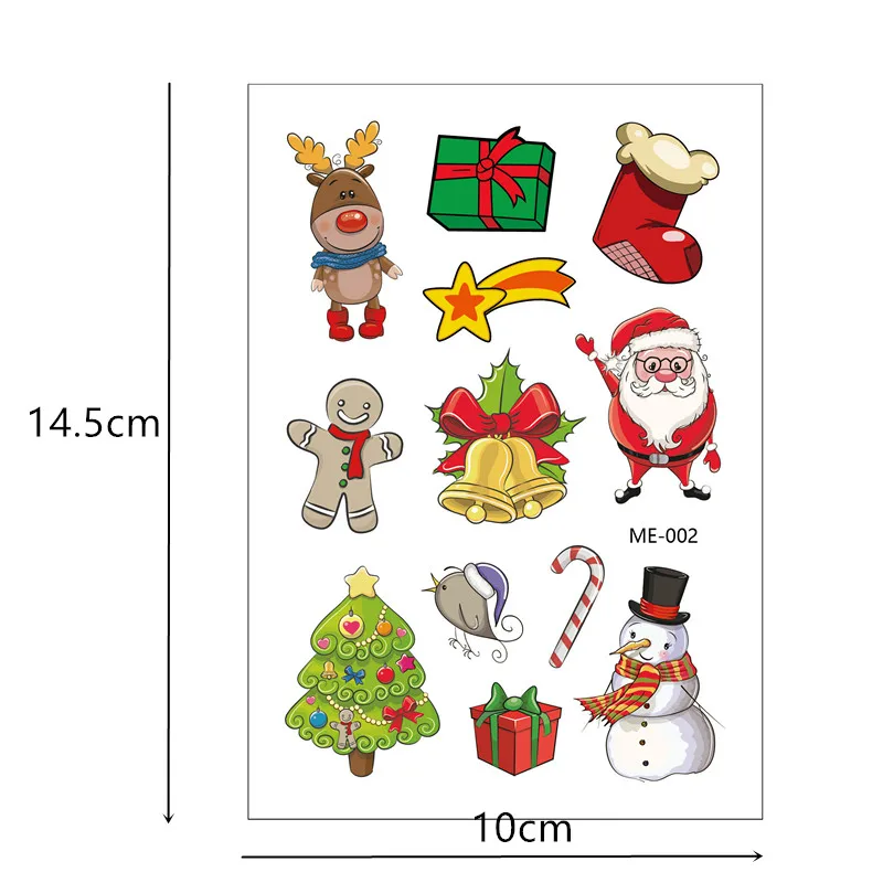 6pcs Navidad Gifts Disposable Tattoo Stickers Ornaments Christmas Decorations New Year 2020 Kids Kerst Natal Decor Noel | Дом и сад