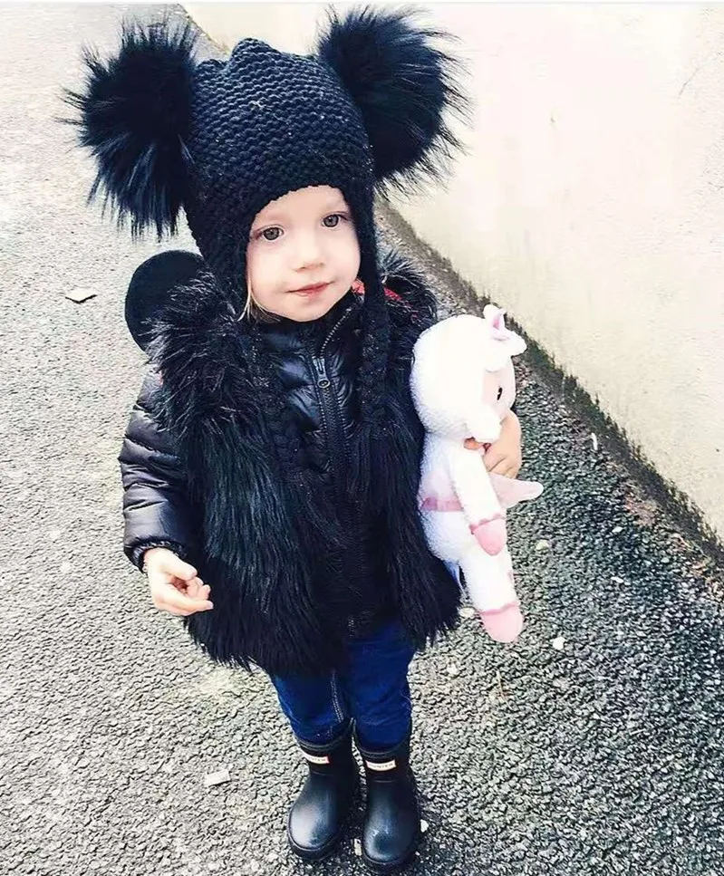 Теплые зимние наушники для детей от 6 месяцев до 3 лет детская зимняя шапка