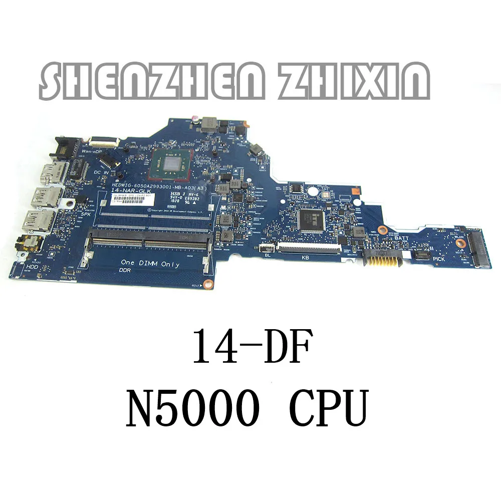 Для ноутбука HP 14-DF материнская плата N5000 CPU L24462-601 6050A2993001-MB-A03 | Компьютеры и офис