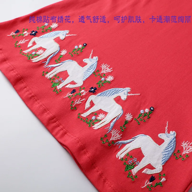 Jumping meter/платья принцессы для девочек с единорогом аппликацией милые вечерние