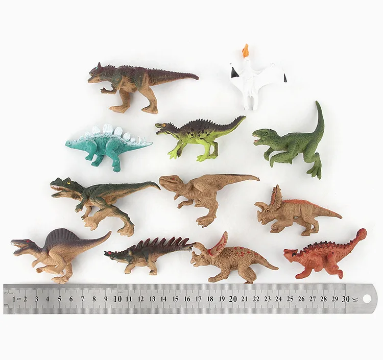

12pcs/Set Jurassic Dinosaur Model Simulation Animal Model Plastic Children's Educational Cognition Toy Gift Desktop Decoration