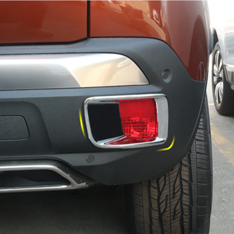 

2Pcs Chrome-Plated Rear Fog Lamp Decorative Cover for Peugeot 3008 GT 2016 2017 Accessories Car Styling