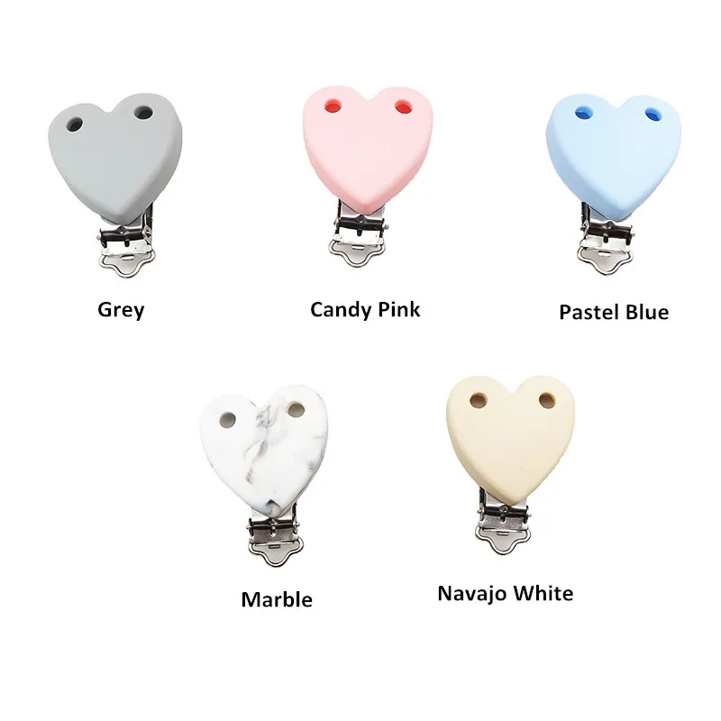 Chengkai 10 шт. силиконовые зажимы для прорезывания зубов в виде сердца детские