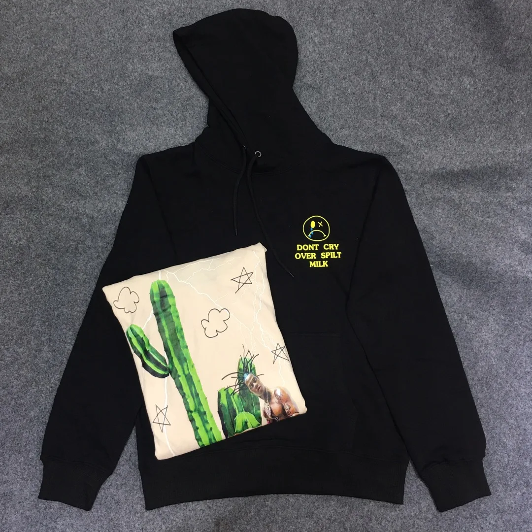 

Travis Scott ASTROWORLD World 1:1 Women Men Printed Flocking Tie-dye Hoodies Hiphop Streetwear Man Oversize Hoodie Pullover