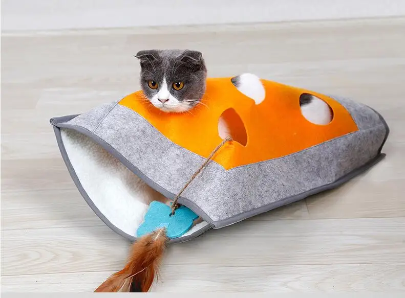 Спальный мешок для питомцев кошек туннель спрятанное одеяло гнездо сумка