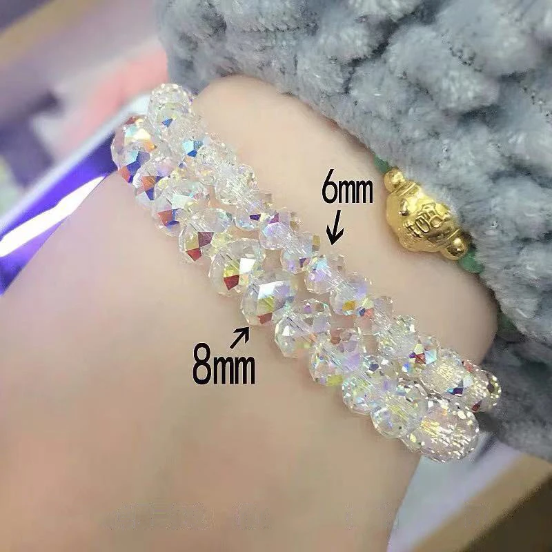 Браслет-цепочка с разноцветными кристаллами Сваровски для женщин Шарм на