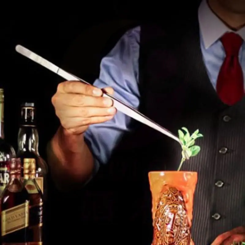 

Home 16/21cm Kitchen Tweezer BBQ Food Tweezer Clip Mini Chief Tongs Stainless Steel Portable For Picnic Barbecue Cooking