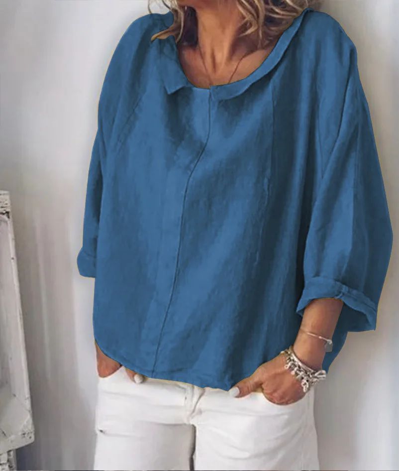 

2022 Hot Sale New Design Styele Casual Clothing Sweatwear Sweet Sexy Fashion Soft Good Fabric Women Blouses 10083