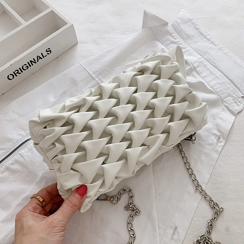 

Fashion Casual Chain Shoulder Bags for Women 2021 Simple Crossbody Small Square Bag Ladies Designer Leather Messenger Bag