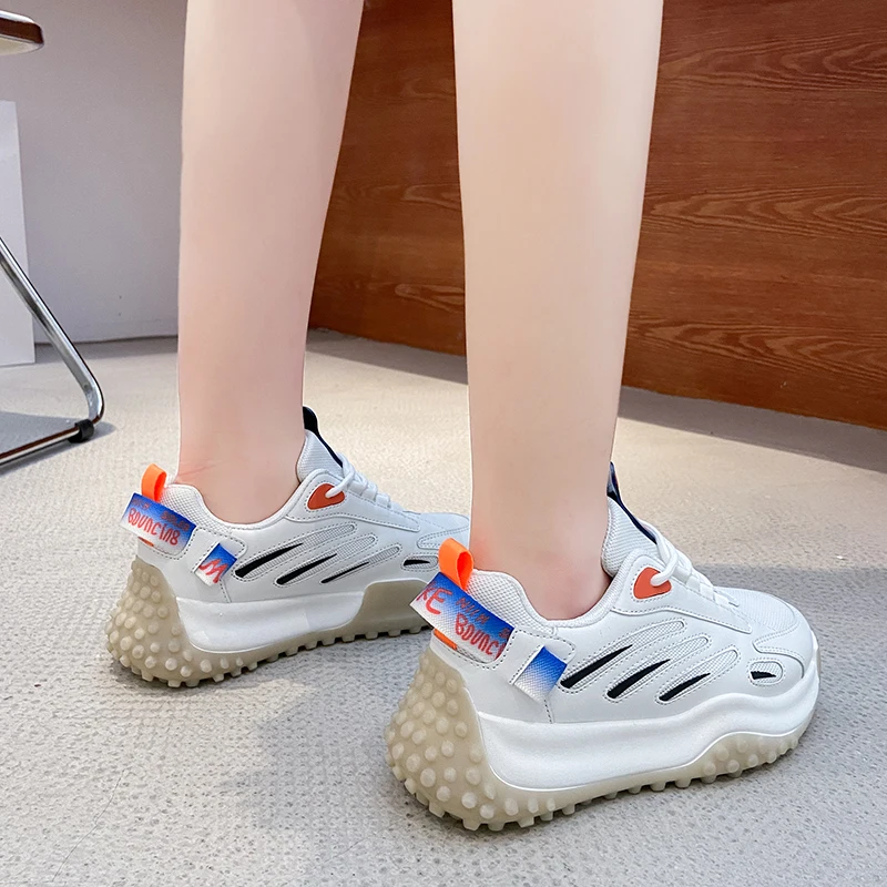 

Four Seasons Two-color Breathable Mesh Ins Tide Shoes Platform Shoes Women Net Red Casual Shoes for Women Sneakers