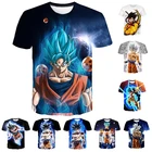Футболка детская с коротким рукавом, в стиле аниме Гоку, Dragon Ball Z, летняя
