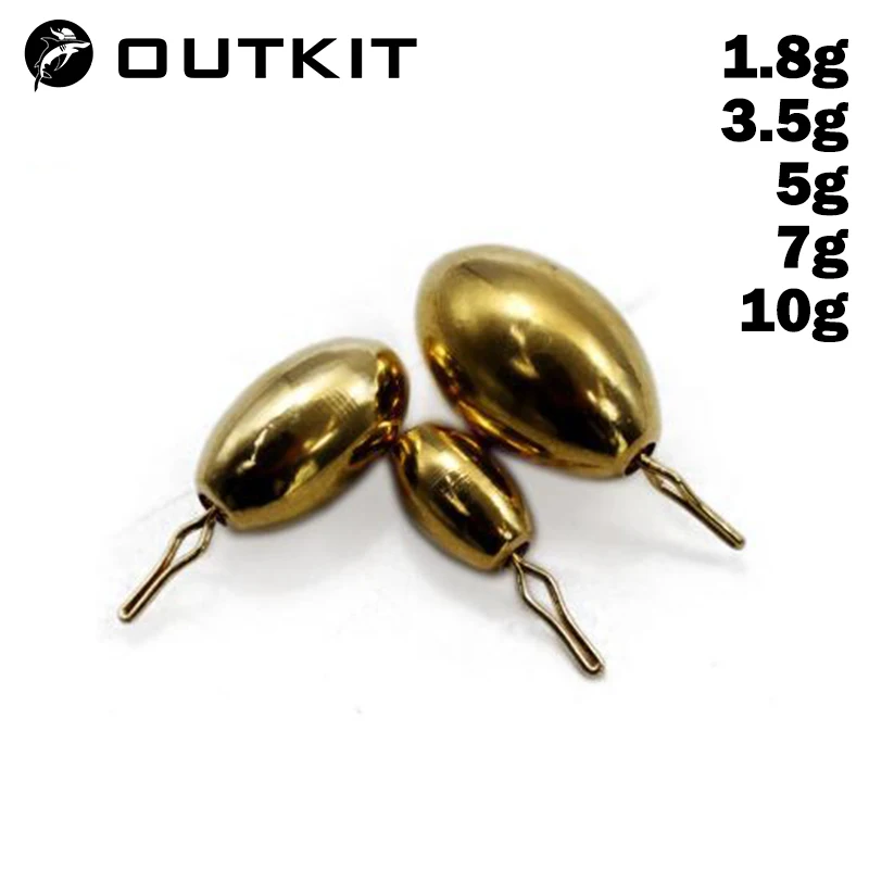 Свинцовые грузила OUTKIT медные каплевидные весовые 1 8 г/3.5g/5g/7 г/10 г снасти свинцовые