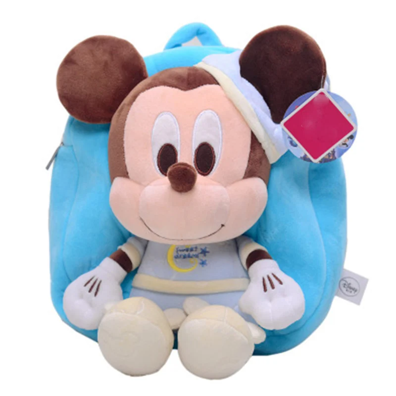 Disney Mickey Mouse Minnie Cute Plush Backpack Animal Stuffed PP Cotton Doll Birthday Christmas New Year Gifts for Children |