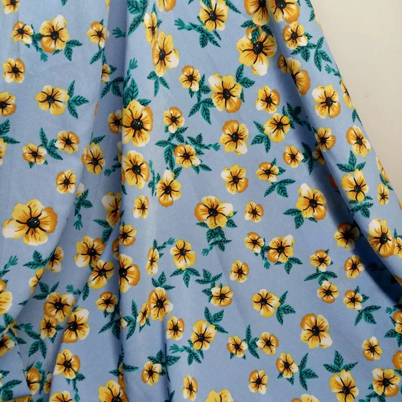 Шифоновая ткань ОБЖИМНАЯ шифоновое летнее платье с цветочным принтом материал |