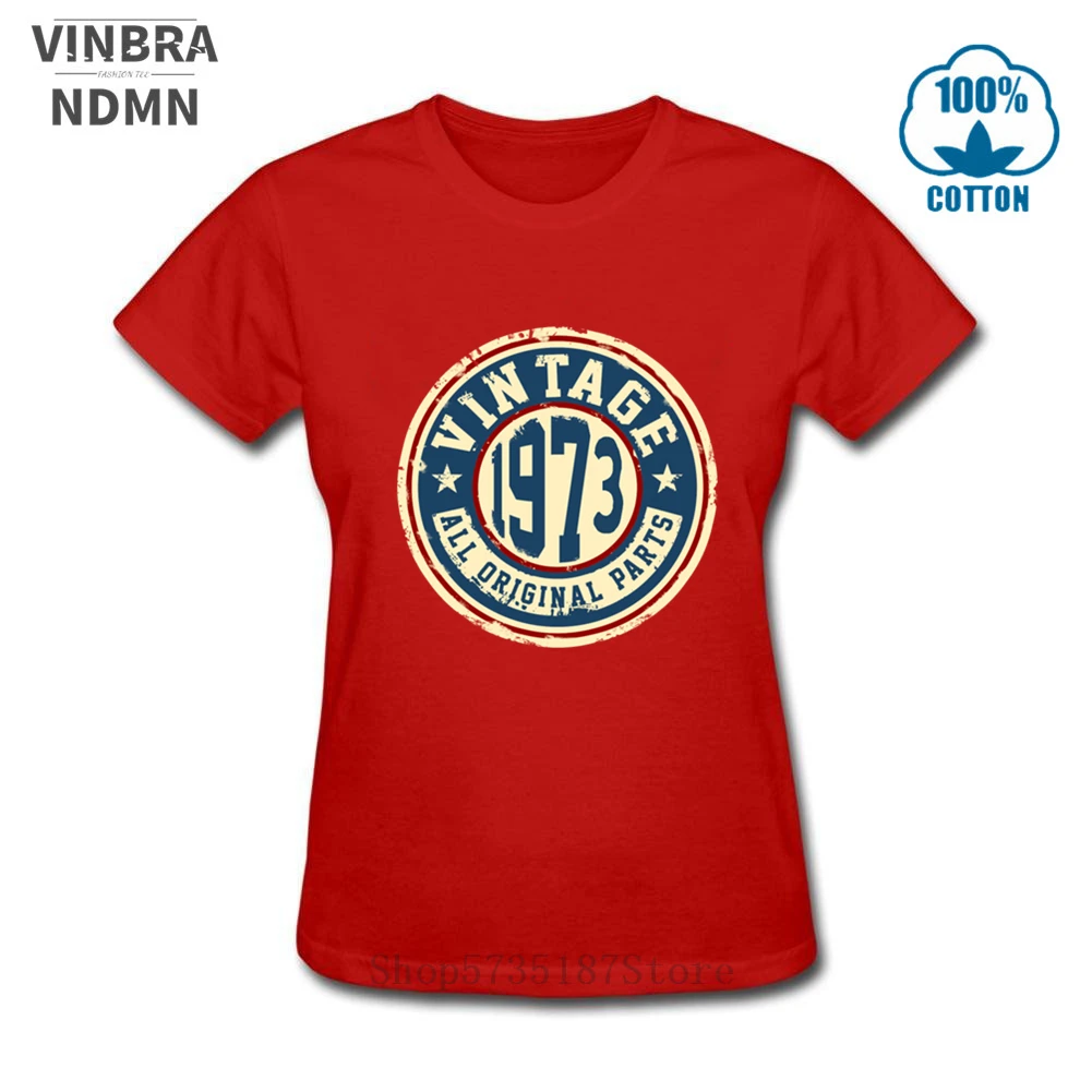 Fashion Thanksgiving Day Best Present Tshirt Vintage 1973 Classic 47 Years Old Birthday Tee shirt Women Mothe's Gift T-Shirt | Женская